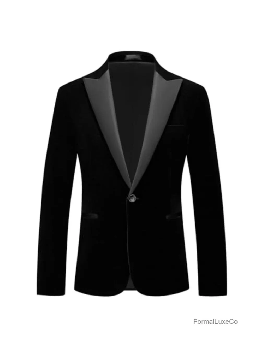 Velvet Sport Coat Men's Tuxedo Blazer Peak Lapel Slim Fit Wedding